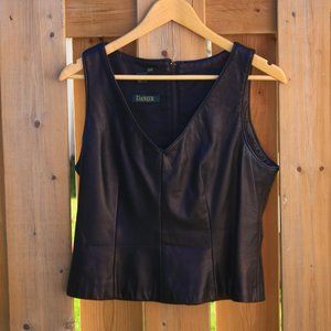 Danier Leather Vest Women's Size 8 Leather Shell Top